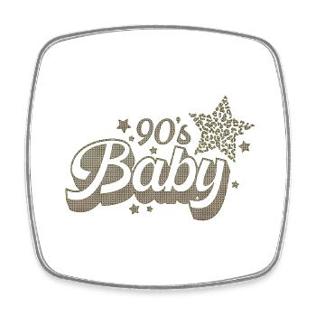 90er Jahre Niedlich 80er Jahre Retro Vintage Lustig Cool Nostalgie - Viereckiger Kühlschrankmagnet - Weiß - Vorne