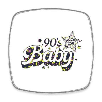 90er Jahre Niedlich 80er Jahre Retro Vintage Lustig Cool Nostalgie - Viereckiger Kühlschrankmagnet - Weiß - Vorne
