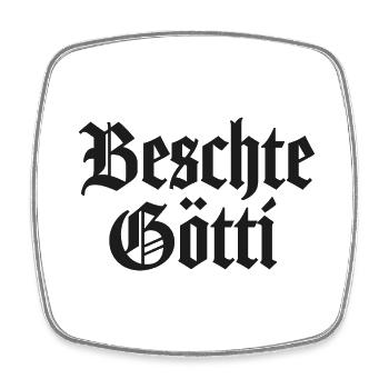 Beschte Götti uf da Welt bescht Götti Schweiz - Viereckiger Kühlschrankmagnet - Weiß - Vorne