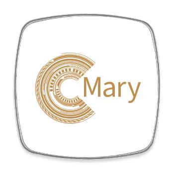 Pour Marie - Magnet carré - blanc - Devant