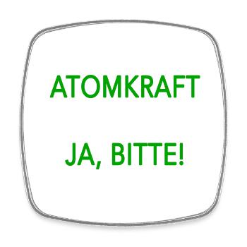 Atomkraft ja bitte - Viereckiger Kühlschrankmagnet - Weiß - Vorne