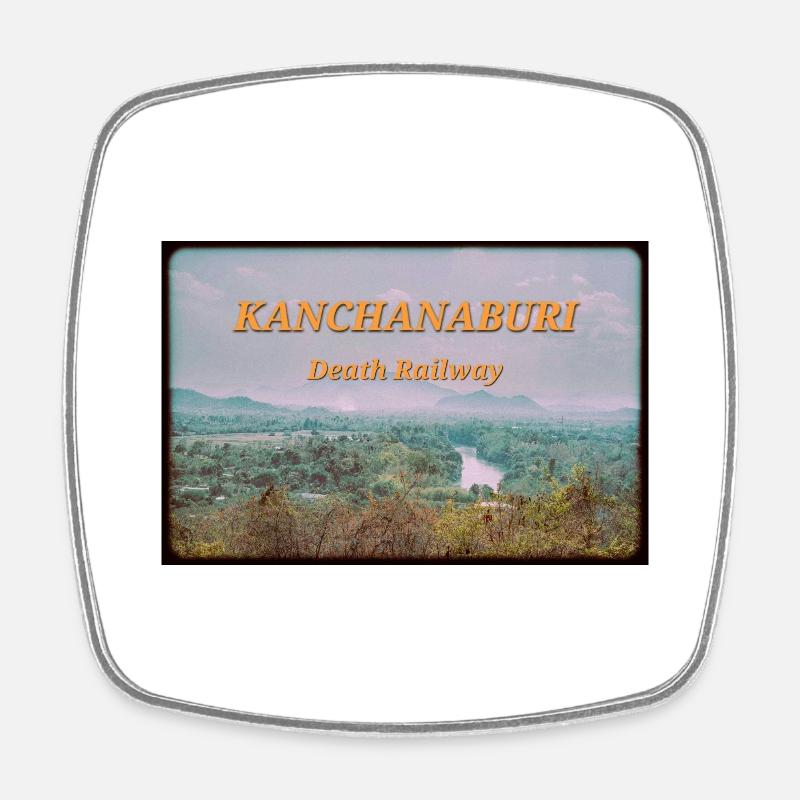 Kantchanaburi - Square fridge magnet - white
