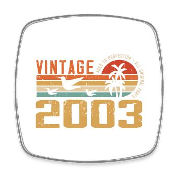 Jahrgang 2003 Jubiläumsgeschenk - Jahrgang 2003 - Viereckiger Kühlschrankmagnet - Weiß - Vorne