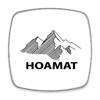 Hoamat - (9) - Viereckiger Kühlschrankmagnet - Weiß - Vorne
