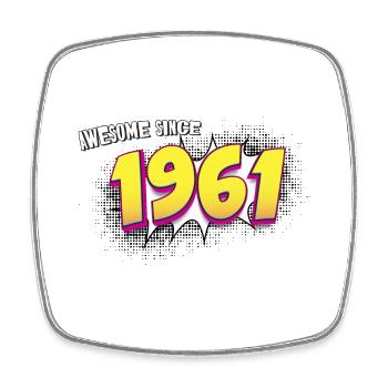 Rétro 62e anniversaire dans le style de bande dessinée Pop Art - Magnet carré - blanc - Devant
