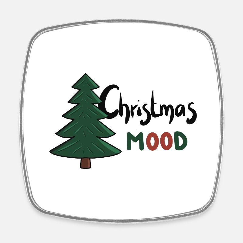 Christmas mood - Square fridge magnet - white