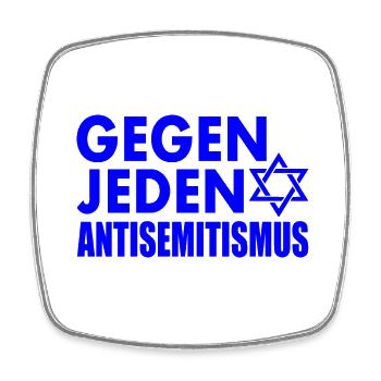 Gegen jeden antisemitismus - Viereckiger Kühlschrankmagnet - Weiß - Vorne