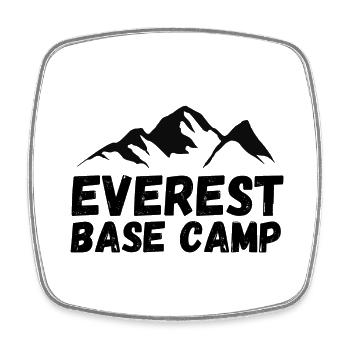 Mount Everest Base Camp - Square fridge magnet - white - Front