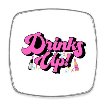 Hoch die Tassen - Drinks - Viereckiger Kühlschrankmagnet - Weiß - Vorne