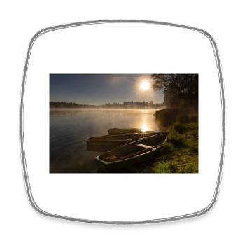 Sonnenaufgang am Bad Bayersoier See - Viereckiger Kühlschrankmagnet - Weiß - Vorne