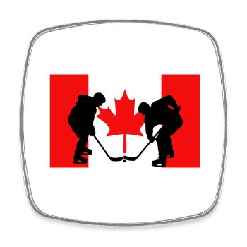 Le Canada, mon pays, mon drapeau ! - Magnet carré - blanc - Devant
