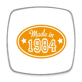 1984 - Viereckiger Kühlschrankmagnet - Weiß - Vorne