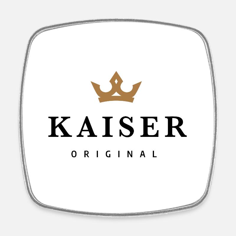 Kaiser - Viereckiger Kühlschrankmagnet - Weiß