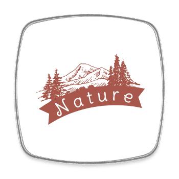 Nature - Magnet carré - blanc - Devant