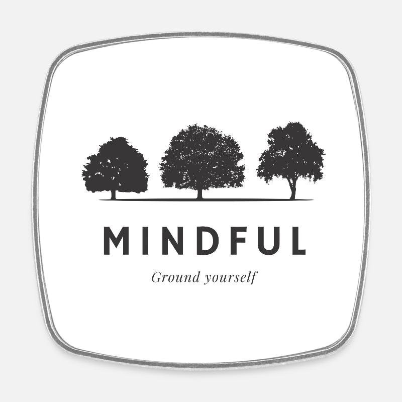Yoga - Square fridge magnet - white