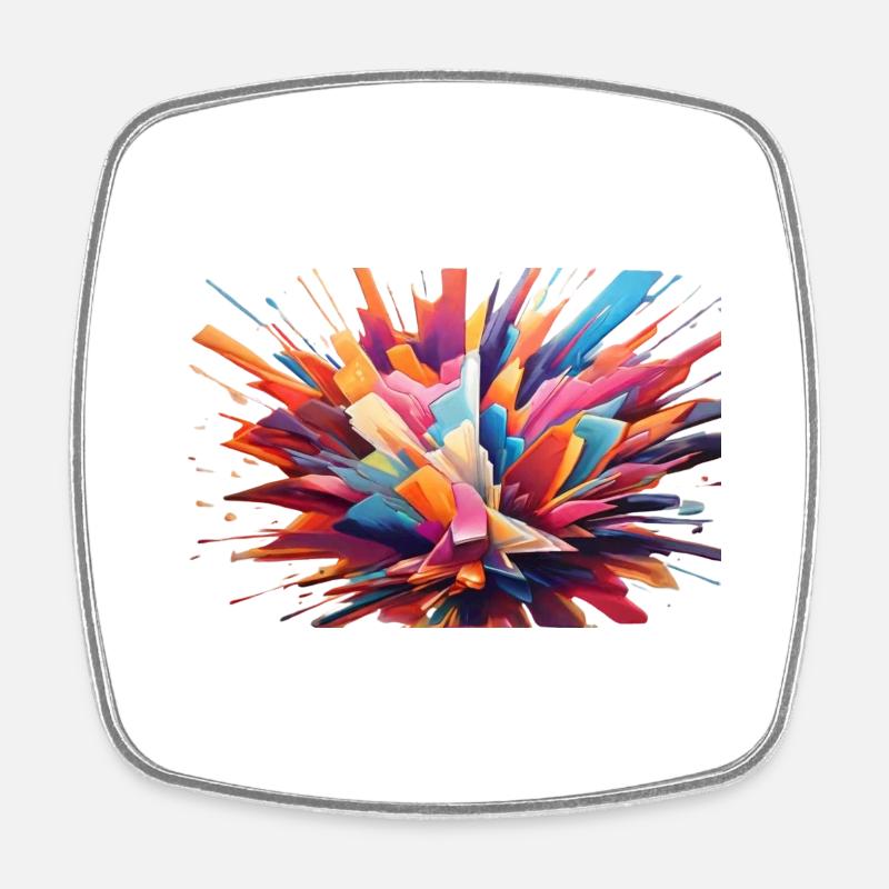 Une explosion de couleurs - Magnet carré - blanc