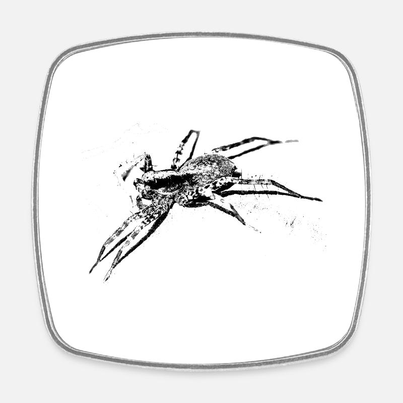 Araignée, A731400 - Magnet carré - blanc