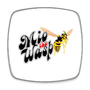 Mio die Wespe m - Viereckiger Kühlschrankmagnet - Weiß - Vorne