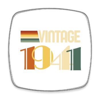 Jahrgang 1943 - 1943 Geburtstagsgeschenk - Viereckiger Kühlschrankmagnet - Weiß - Vorne