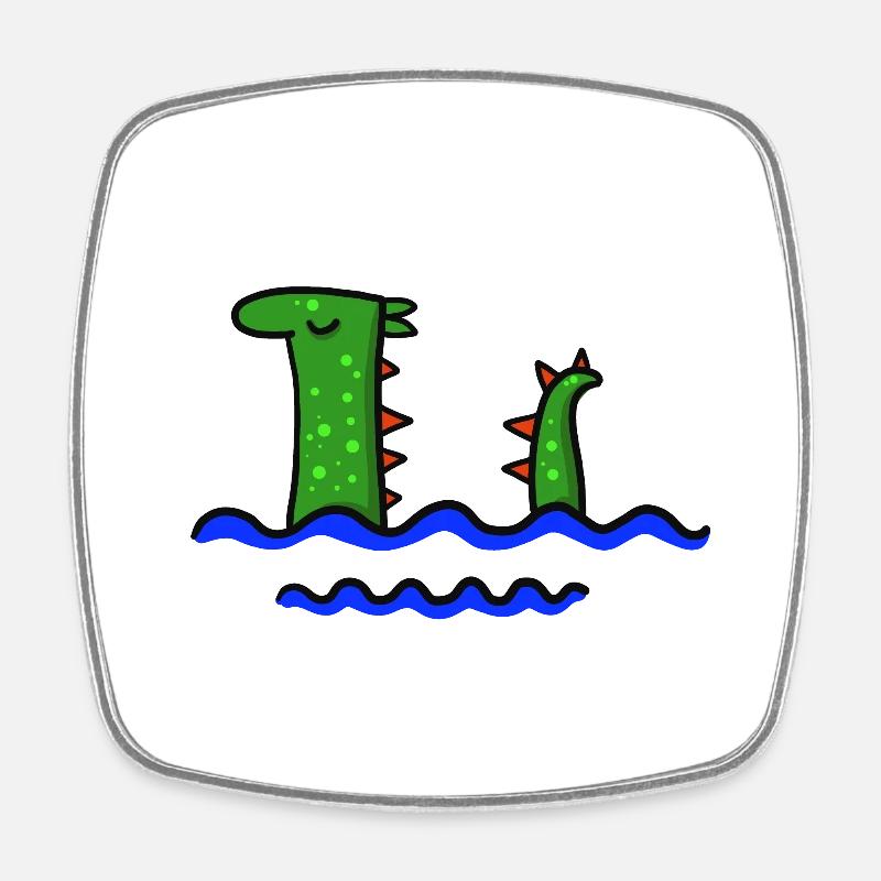 Nessie - Square fridge magnet - white