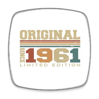 Original 1961 Rétro Cadeau 63 e Anniversaire 1961 - Magnet carré - blanc - Devant