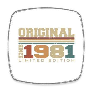 Original 1981 Rétro Cadeau 43e Anniversaire 1981 - Magnet carré - blanc - Devant