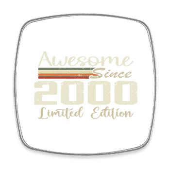 Anniversaire 24 Ans Millésime 2000 Cadeau 2000 - Magnet carré - blanc - Devant