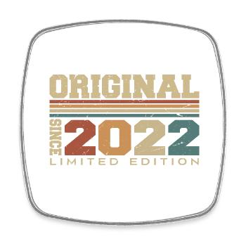 Original 2022 Retro 2nd Anniversary Gift 2022 - Square fridge magnet - white - Front