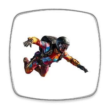 Skydiving is an extreme sport - Square fridge magnet - white - Front