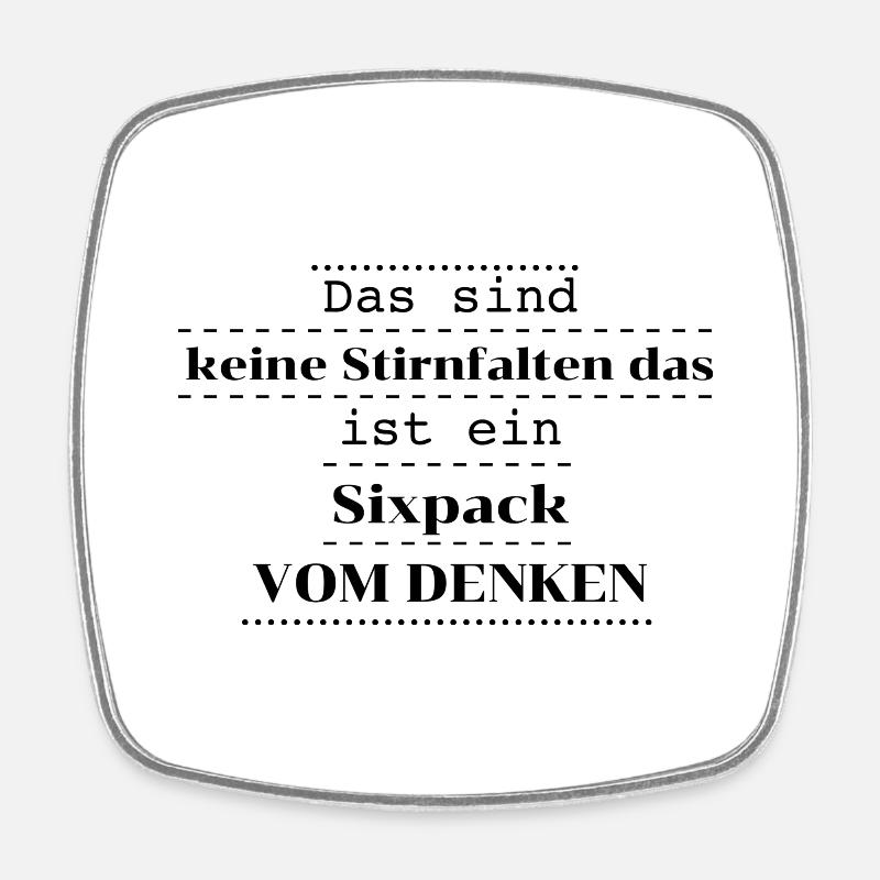 Funny Sayings Folding vs. Six-Pack - Square fridge magnet - white