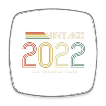 Épique et Légendaire né en 2022 : 2e anniversaire - Magnet carré - blanc - Devant