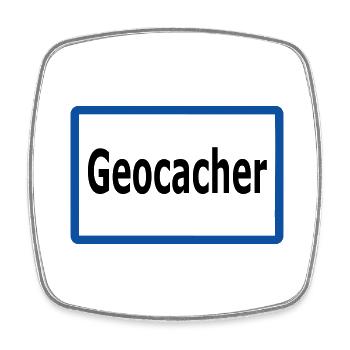 Geocacher Place Sign Austria transparent - Square fridge magnet - white - Front