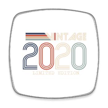 Jahrgang 2020 Jubiläumsgeschenk - Jahrgang 2020 - Viereckiger Kühlschrankmagnet - Weiß - Vorne