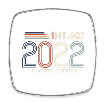 Vintage 2022 Cadeau Anniversaire - Millésime 2022 - Magnet carré - blanc - Devant