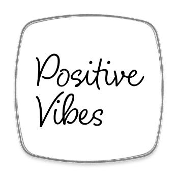 Positive Vibes - Square fridge magnet - white - Front