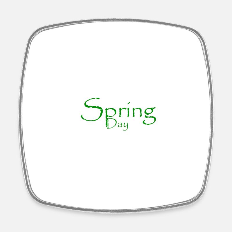 spring - Magnet carré - blanc