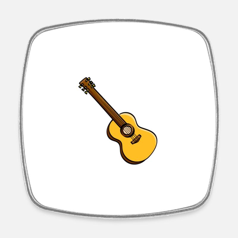 guitar - Magnet carré - blanc