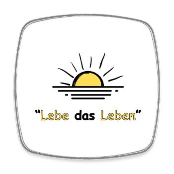 Lebensfreude Sonnenaufgang - ApriNoeScor - Viereckiger Kühlschrankmagnet - Weiß - Vorne