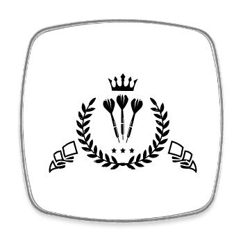 darts wappen - Viereckiger Kühlschrankmagnet - Weiß - Vorne