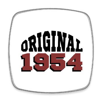 Original 1954 - Square fridge magnet - white - Front