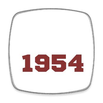 Original 1954 - Square fridge magnet - white - Front