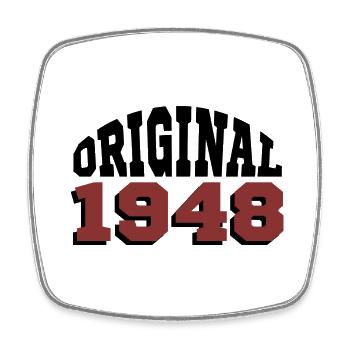 Original 1948 - Viereckiger Kühlschrankmagnet - Weiß - Vorne