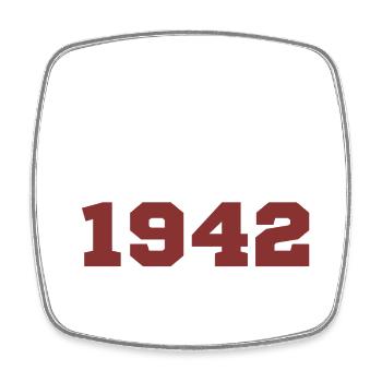Original 1942 - Square fridge magnet - white - Front