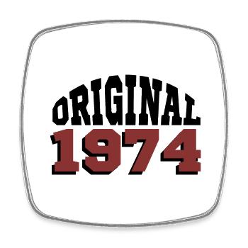 Original 1974 - Square fridge magnet - white - Front