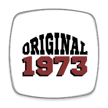 Original 1973 - Square fridge magnet - white - Front