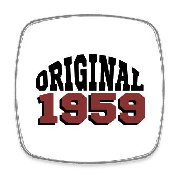 Original 1959 - Viereckiger Kühlschrankmagnet - Weiß - Vorne