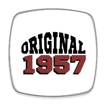 Original 1957 - Square fridge magnet - white - Front