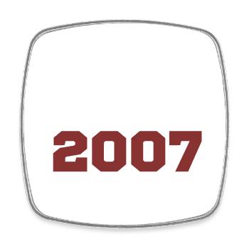 Original 2007 - Square fridge magnet - white - Front