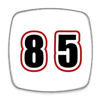 85 Number College - Square fridge magnet - white - Front