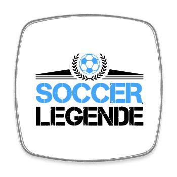 Football Légende du football - Magnet carré - blanc - Devant